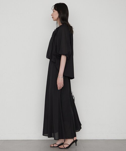 LOUNGEDRESS(ラウンジドレス)の「《セットアップ可》【JAPAN MADE】カラミメッシュフレアスカート(スカート・レディース・ブラック/ブラウン・SMALL/MEDIUM)」の17枚目の写真
