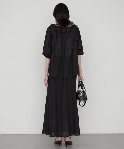LOUNGEDRESS(ラウンジドレス)の「《セットアップ可》【JAPAN MADE】カラミメッシュフレアスカート(スカート・レディース・ブラック/ブラウン・SMALL/MEDIUM)」の16枚目の写真