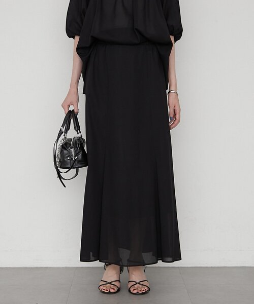 LOUNGEDRESS(ラウンジドレス)の「《セットアップ可》【JAPAN MADE】カラミメッシュフレアスカート(スカート・レディース・ブラック/ブラウン・SMALL/MEDIUM)」の15枚目の写真