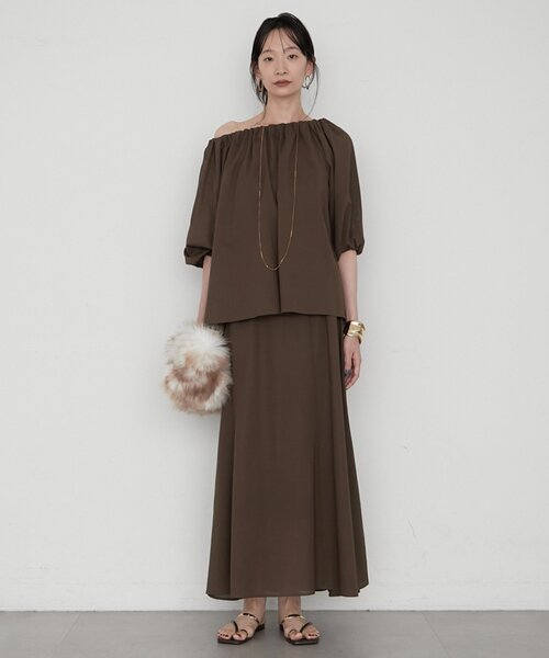 LOUNGEDRESS(ラウンジドレス)の「《セットアップ可》【JAPAN MADE】カラミメッシュフレアスカート(スカート・レディース・ブラック/ブラウン・SMALL/MEDIUM)」の11枚目の写真