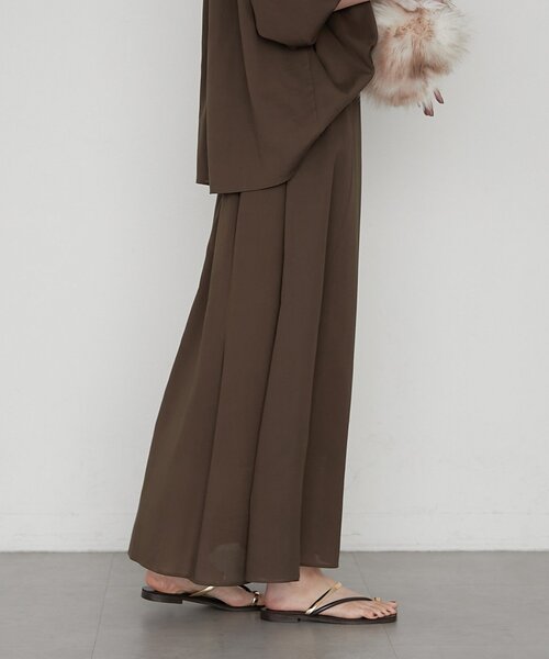 LOUNGEDRESS(ラウンジドレス)の「《セットアップ可》【JAPAN MADE】カラミメッシュフレアスカート(スカート・レディース・ブラック/ブラウン・SMALL/MEDIUM)」の3枚目の写真