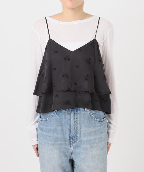 Spick & Span(スピックアンドスパン)の「《追加》TICCA / ティッカ フラワー2wayビスチェ(キャミソール・レディース・グレー・FREE)」の2枚目の写真