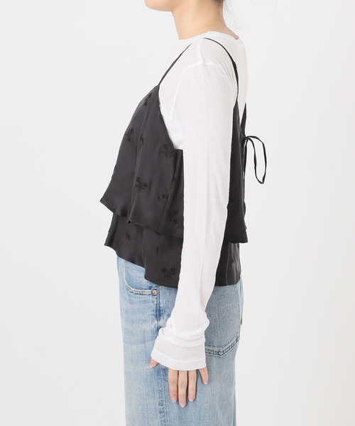 Spick & Span(スピックアンドスパン)の「《追加》TICCA / ティッカ フラワー2wayビスチェ(キャミソール・レディース・グレー・FREE)」の3枚目の写真