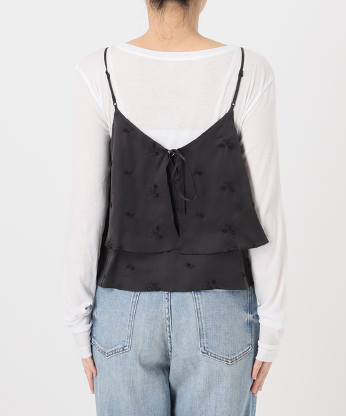 Spick & Span(スピックアンドスパン)の「《追加》TICCA / ティッカ フラワー2wayビスチェ(キャミソール・レディース・グレー・FREE)」の4枚目の写真