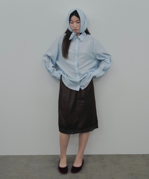 FEKETE(フェケテ)の「mulch-way scarf shirt / スカーフ付きマルチWAYシャツブラウス(シャツ/ブラウス・レディース・オフホワイト/サックスブルー/ミント・SMALL/LARGE/MEDIUM)」の20枚目の写真