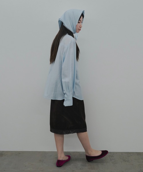 FEKETE(フェケテ)の「mulch-way scarf shirt / スカーフ付きマルチWAYシャツブラウス(シャツ/ブラウス・レディース・オフホワイト/サックスブルー/ミント・SMALL/LARGE/MEDIUM)」の21枚目の写真