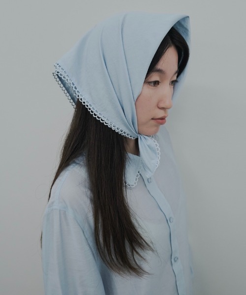 FEKETE(フェケテ)の「mulch-way scarf shirt / スカーフ付きマルチWAYシャツブラウス(シャツ/ブラウス・レディース・オフホワイト/サックスブルー/ミント・SMALL/LARGE/MEDIUM)」の5枚目の写真