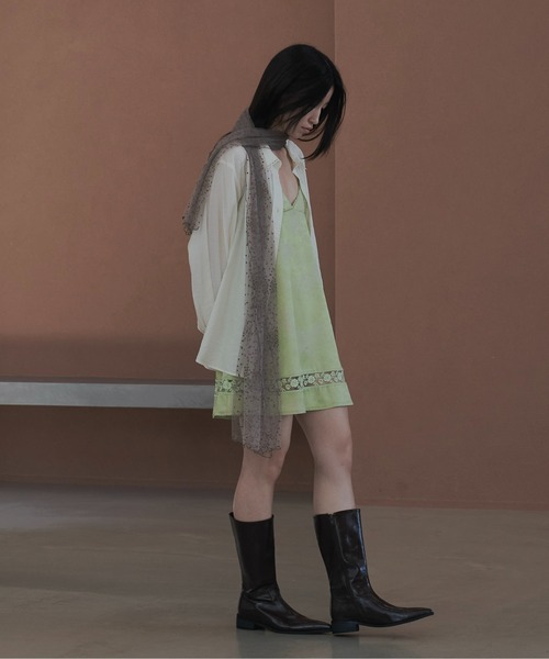 FEKETE(フェケテ)の「mulch-way scarf shirt / スカーフ付きマルチWAYシャツブラウス(シャツ/ブラウス・レディース・オフホワイト/サックスブルー/ミント・SMALL/LARGE/MEDIUM)」の7枚目の写真