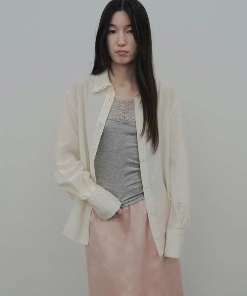FEKETE(フェケテ)の「mulch-way scarf shirt / スカーフ付きマルチWAYシャツブラウス(シャツ/ブラウス・レディース・オフホワイト/サックスブルー/ミント・SMALL/LARGE/MEDIUM)」の15枚目の写真