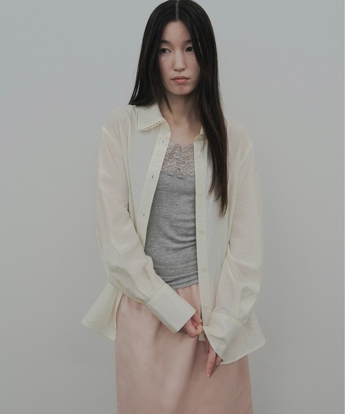 FEKETE(フェケテ)の「mulch-way scarf shirt / スカーフ付きマルチWAYシャツブラウス(シャツ/ブラウス・レディース・オフホワイト/サックスブルー/ミント・SMALL/LARGE/MEDIUM)」の16枚目の写真