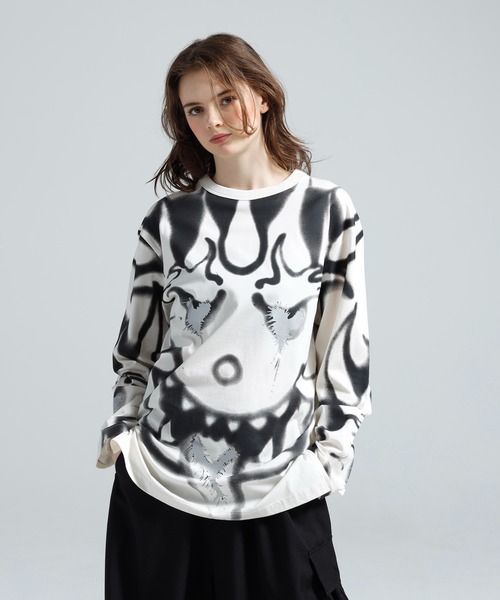 Y-3(ワイスリー)の「Y-3 CHITO GRAPHIC LONG SLEEVE TEE(Tシャツ/カットソー・メンズ・ホワイト系その他・X-LARGE/XX-LARGE/XX-SMALL/X-SMALL/SMALL/MEDIUM/LARGE)」の4枚目の写真