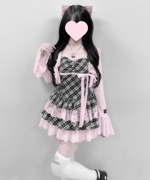 OLIVE des OLIVE(オリーブデオリーブ)の「【インフルエンサー企画】miko many frill bolero(カーディガン/ボレロ・レディース・ピンク/ブラック・FREE)」の15枚目の写真
