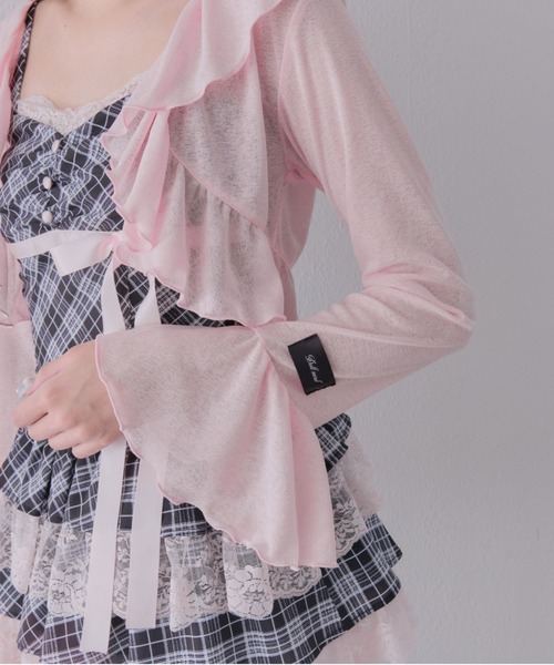 OLIVE des OLIVE(オリーブデオリーブ)の「【インフルエンサー企画】miko many frill bolero(カーディガン/ボレロ・レディース・ピンク/ブラック・FREE)」の6枚目の写真