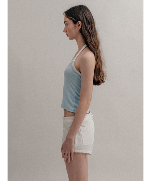 VISUS(ヴィスシュ)の「Ribbed Halter Top_Skyblue(Tシャツ/カットソー・レディース・その他・FREE)」の2枚目の写真