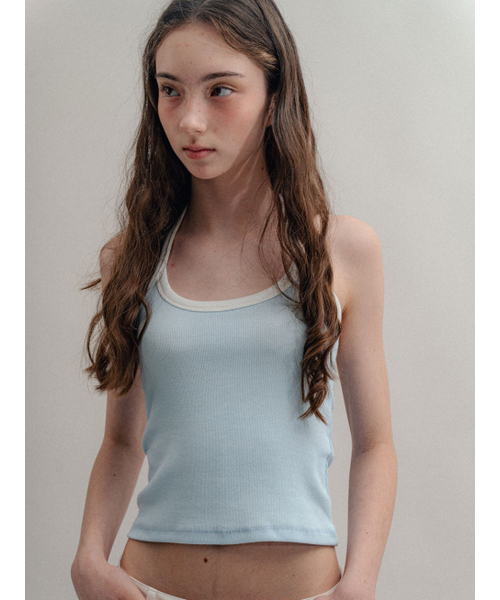 VISUS(ヴィスシュ)の「Ribbed Halter Top_Skyblue(Tシャツ/カットソー・レディース・その他・FREE)」の6枚目の写真
