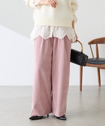 ソフトコーデュロイワイドパンツ/サイズ展開