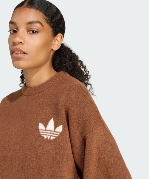 adidas(アディダス)の「adidas Originals アスレチック デプト ニットセーター / トレーナー / アディダスオリジナルス adidas Originals(スウェット・レディース・ブラウン・SMALL/MEDIUM/LARGE/X-LARGE/XX-LARGE/X-SMALL/3XL)」の4枚目の写真