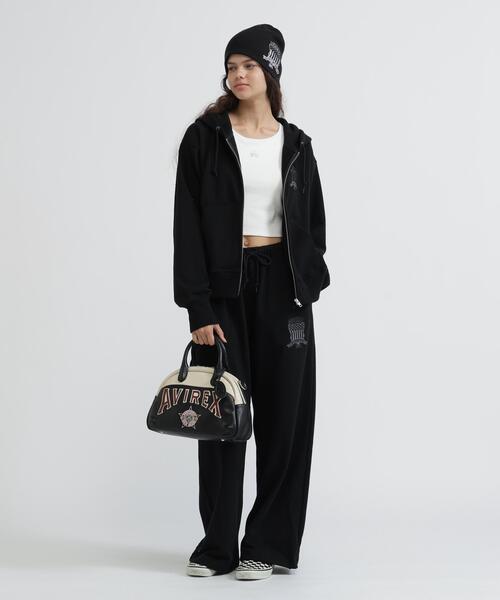 AVIREX(アヴィレックス)の「WILD BEARS MINI BOSTON BAG(ボストンバッグ・レディース・ブラック/モスグリーン・F)」の3枚目の写真