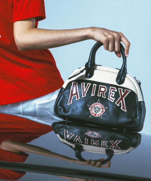 AVIREX(アヴィレックス)の「WILD BEARS MINI BOSTON BAG(ボストンバッグ・レディース・ブラック/モスグリーン・F)」の1枚目の写真