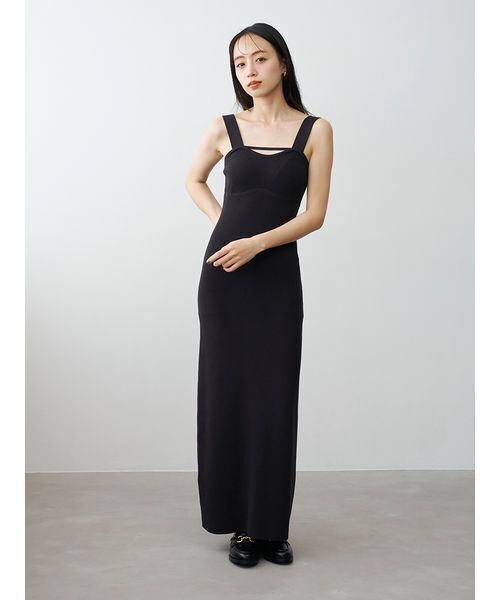 SNIDEL(スナイデル)の「シャツセットニットキャミワンピース(ワンピース・レディース・ネイビー/ラベンダー/ブラック・F)」の12枚目の写真