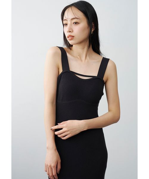 SNIDEL(スナイデル)の「シャツセットニットキャミワンピース(ワンピース・レディース・ネイビー/ラベンダー/ブラック・F)」の15枚目の写真