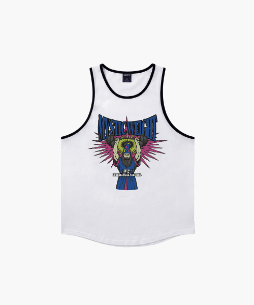 HDEX（エイチデックス）の「ウィザードスリーブレス (ホワイト)（Tシャツ/カットソー・メンズ・ホワイト・LARGE/X-LARGE/2XL/MEDIUM）」の2枚目の写真