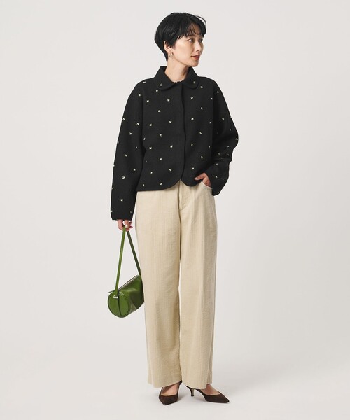 UNITED ARROWS(ユナイテッドアローズ)の「エンブロイダリー ニット カーディガン(カーディガン/ボレロ・レディース・ブラック/レッド/ダークグレー・FREE)」の10枚目の写真
