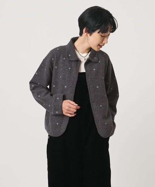 UNITED ARROWS(ユナイテッドアローズ)の「エンブロイダリー ニット カーディガン(カーディガン/ボレロ・レディース・ブラック/レッド/ダークグレー・FREE)」の12枚目の写真