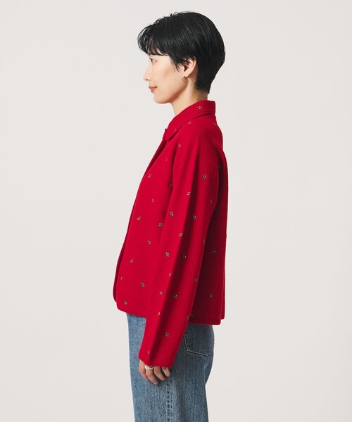 UNITED ARROWS(ユナイテッドアローズ)の「エンブロイダリー ニット カーディガン(カーディガン/ボレロ・レディース・ブラック/レッド/ダークグレー・FREE)」の15枚目の写真