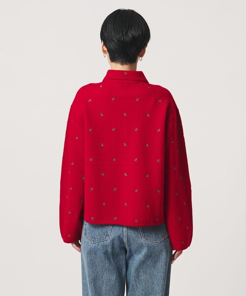 UNITED ARROWS(ユナイテッドアローズ)の「エンブロイダリー ニット カーディガン(カーディガン/ボレロ・レディース・ブラック/レッド/ダークグレー・FREE)」の16枚目の写真