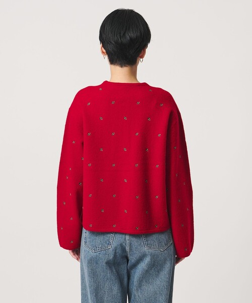 UNITED ARROWS(ユナイテッドアローズ)の「エンブロイダリー ニット カーディガン(カーディガン/ボレロ・レディース・ブラック/レッド/ダークグレー・FREE)」の18枚目の写真