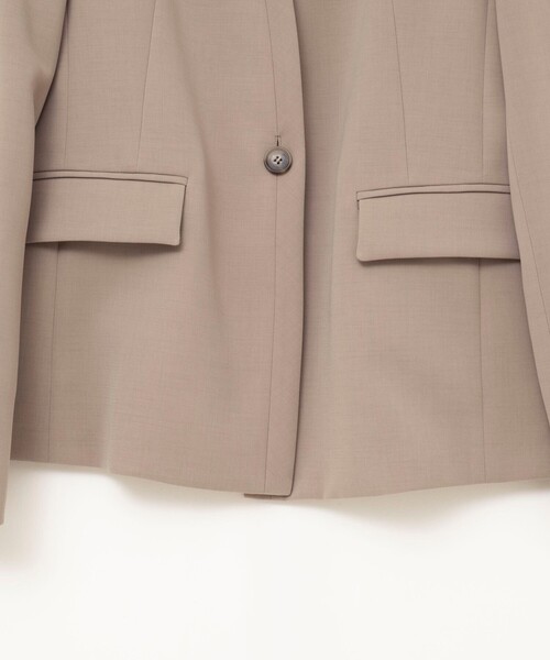 NOLLEY’S Sophi(ノーリーズソフィ)の「《セットアップ対応》ウォッシャブルダブルクロスノーカラージャケット(ノーカラージャケット・レディース・カーキ/ネイビー・36/38/40)」の19枚目の写真