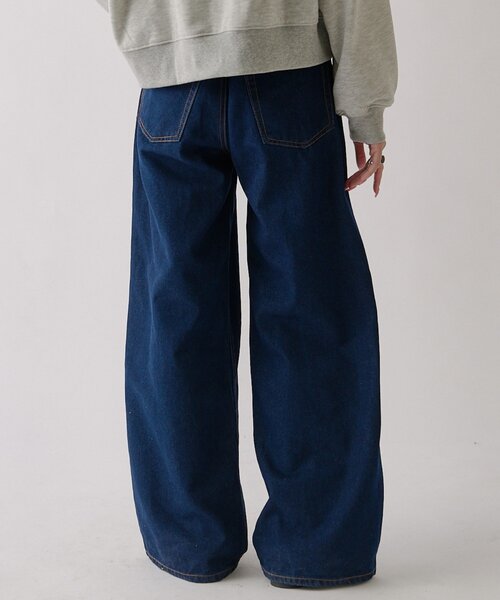 goocy(グーシー)の「ワイドストレートデニム(デニムパンツ・レディース・ネイビー/ブルー/ブラック/インディゴブルー・SMALL/MEDIUM/PM)」の21枚目の写真