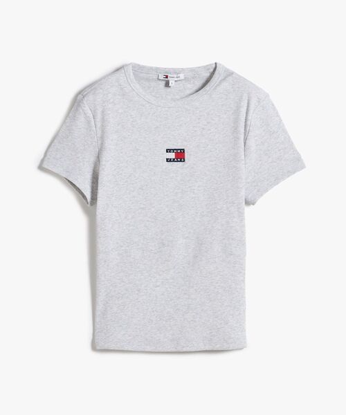 tommy jeans(トミー ジーンズ)の「スリムリブバッジショートスリーブTシャツ(Tシャツ/カットソー・レディース・ブラック/ライトグレー系1・MEDIUM/SMALL/X-SMALL)」の7枚目の写真