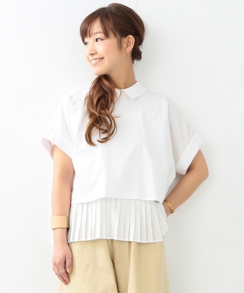 新品同様/テンダンス レイビームス tendance Ray BEAMS ブラウス 9号 M 相当 黒 ブラック プリーツ 透け感 薄手 春夏 トップス レディース Ray BEAMS（レイビームス）の「Ray BEAMS / ビック ラッフル