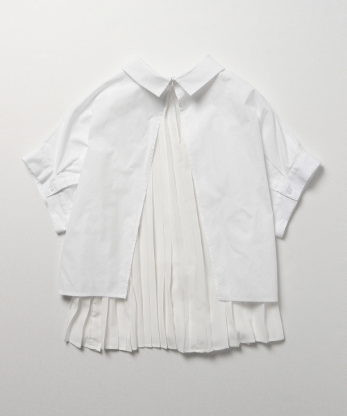Ray BEAMS（レイビームス）の「Ray BEAMS / プリーツレイヤーシャツ（シャツ/ブラウス・レディース・ホワイト/ブラック・ONE SIZE）」の11枚目の写真