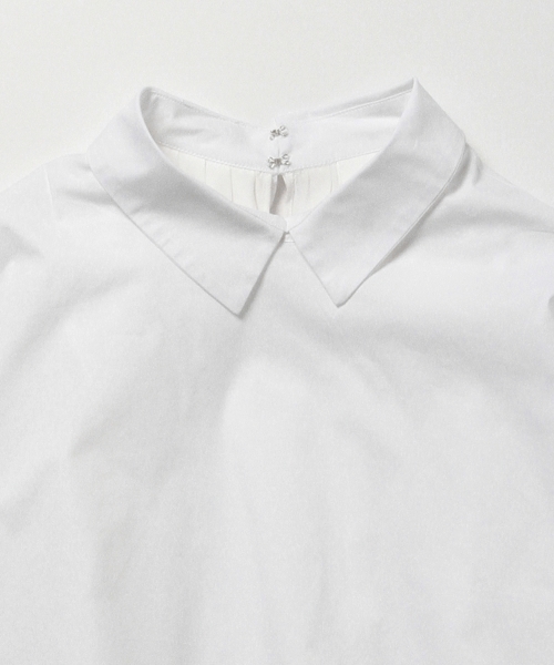 Ray BEAMS（レイビームス）の「Ray BEAMS / プリーツレイヤーシャツ（シャツ/ブラウス・レディース・ホワイト/ブラック・ONE SIZE）」の12枚目の写真