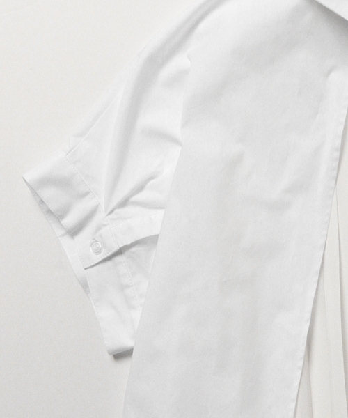 Ray BEAMS（レイビームス）の「Ray BEAMS / プリーツレイヤーシャツ（シャツ/ブラウス・レディース・ホワイト/ブラック・ONE SIZE）」の13枚目の写真