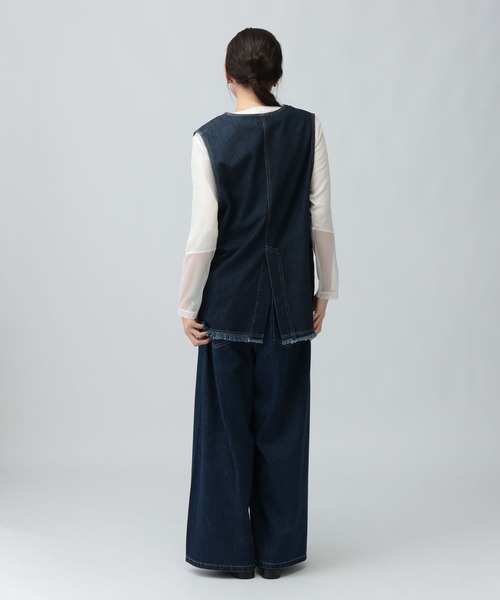LEPSIM(レプシィム)の「アイレットリブ袖切り替えプルオーバー 1063237(Tシャツ/カットソー・レディース・ライトグレー/ブラック/アイボリー・FREE)」の17枚目の写真