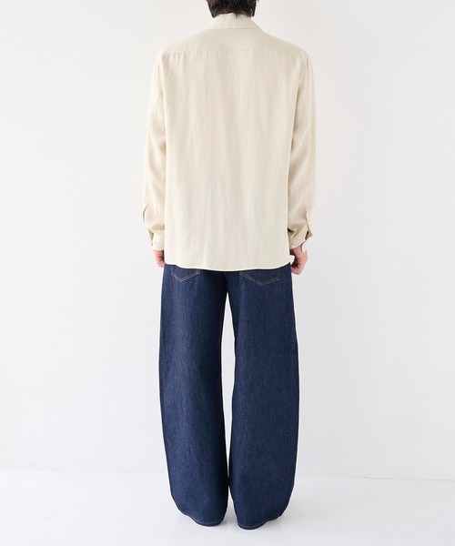 STUDIOUS（ステュディオス）の「【STUDIOUS】Noseason Linen Open Shirts（シャツ/ブラウス・メンズ・アイボリー/ブラウン/ブラック・1/2/3）」の15枚目の写真