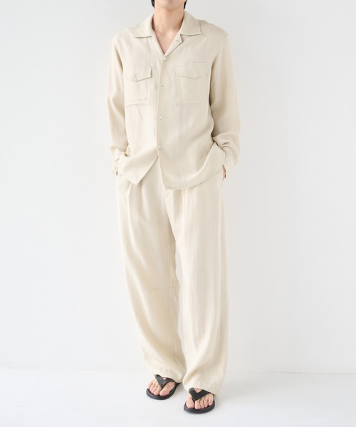STUDIOUS（ステュディオス）の「【STUDIOUS】Noseason Linen Open Shirts（シャツ/ブラウス・メンズ・アイボリー/ブラウン/ブラック・1/2/3）」の16枚目の写真