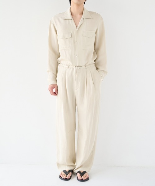 STUDIOUS（ステュディオス）の「【STUDIOUS】Noseason Linen Open Shirts（シャツ/ブラウス・メンズ・アイボリー/ブラウン/ブラック・1/2/3）」の17枚目の写真