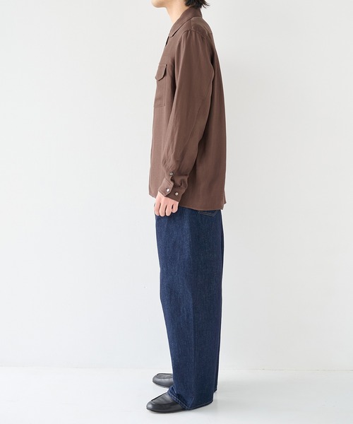 STUDIOUS（ステュディオス）の「【STUDIOUS】Noseason Linen Open Shirts（シャツ/ブラウス・メンズ・アイボリー/ブラウン/ブラック・1/2/3）」の21枚目の写真
