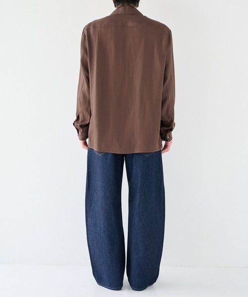 STUDIOUS（ステュディオス）の「【STUDIOUS】Noseason Linen Open Shirts（シャツ/ブラウス・メンズ・アイボリー/ブラウン/ブラック・1/2/3）」の22枚目の写真