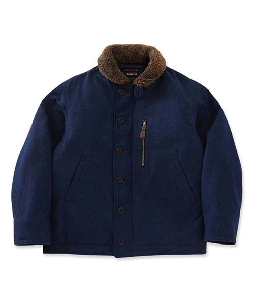 BLUE BLUE(ブルーブルー)の「インディゴバックサテン デッキジャケット(その他アウター・メンズ・ブルー・S/M/L/XL)」の1枚目の写真