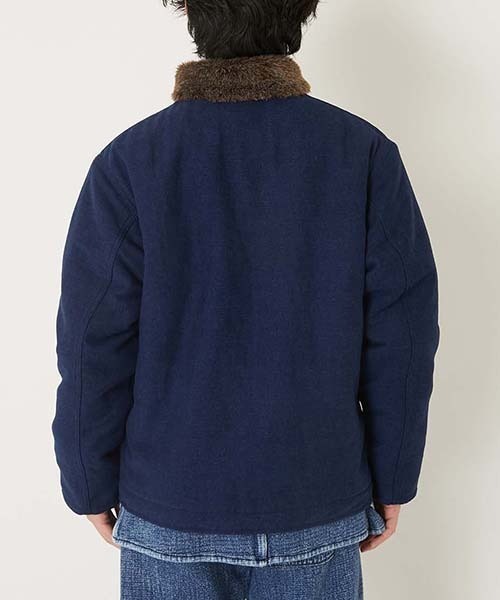 BLUE BLUE(ブルーブルー)の「インディゴバックサテン デッキジャケット(その他アウター・メンズ・ブルー・S/M/L/XL)」の4枚目の写真