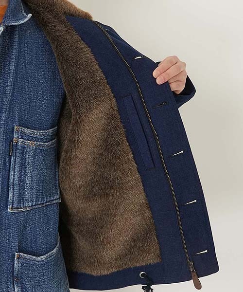 BLUE BLUE(ブルーブルー)の「インディゴバックサテン デッキジャケット(その他アウター・メンズ・ブルー・S/M/L/XL)」の7枚目の写真