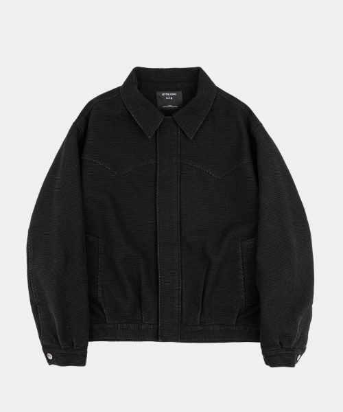LETTERCOMO(レテルコモ)の「ウェスタンデニムブルゾンジャケットブラック(ブルゾン・レディース・ブラック・LARGE/X-LARGE/MEDIUM)」の1枚目の写真