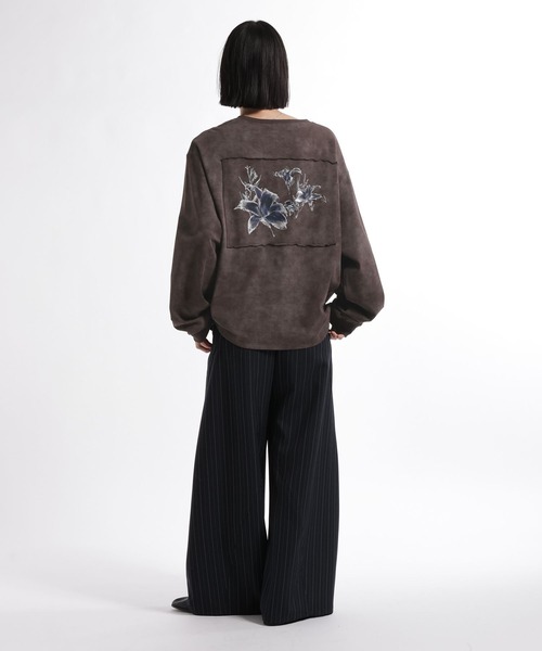 HARE(ハレ)の「ピグメントバックプリントヘンリーネックカット(HARE)(Tシャツ/カットソー・メンズ・ブラウン/グレー/ブラック・FREE)」の14枚目の写真