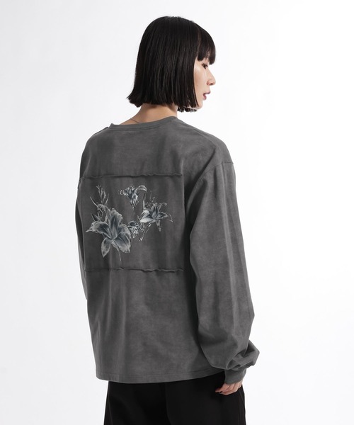 HARE(ハレ)の「ピグメントバックプリントヘンリーネックカット(HARE)(Tシャツ/カットソー・メンズ・ブラウン/グレー/ブラック・FREE)」の20枚目の写真
